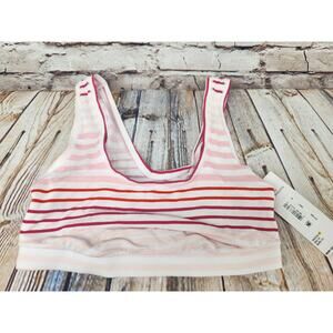 DKNY Sports Bra Bralette Size Medium NEW Striped